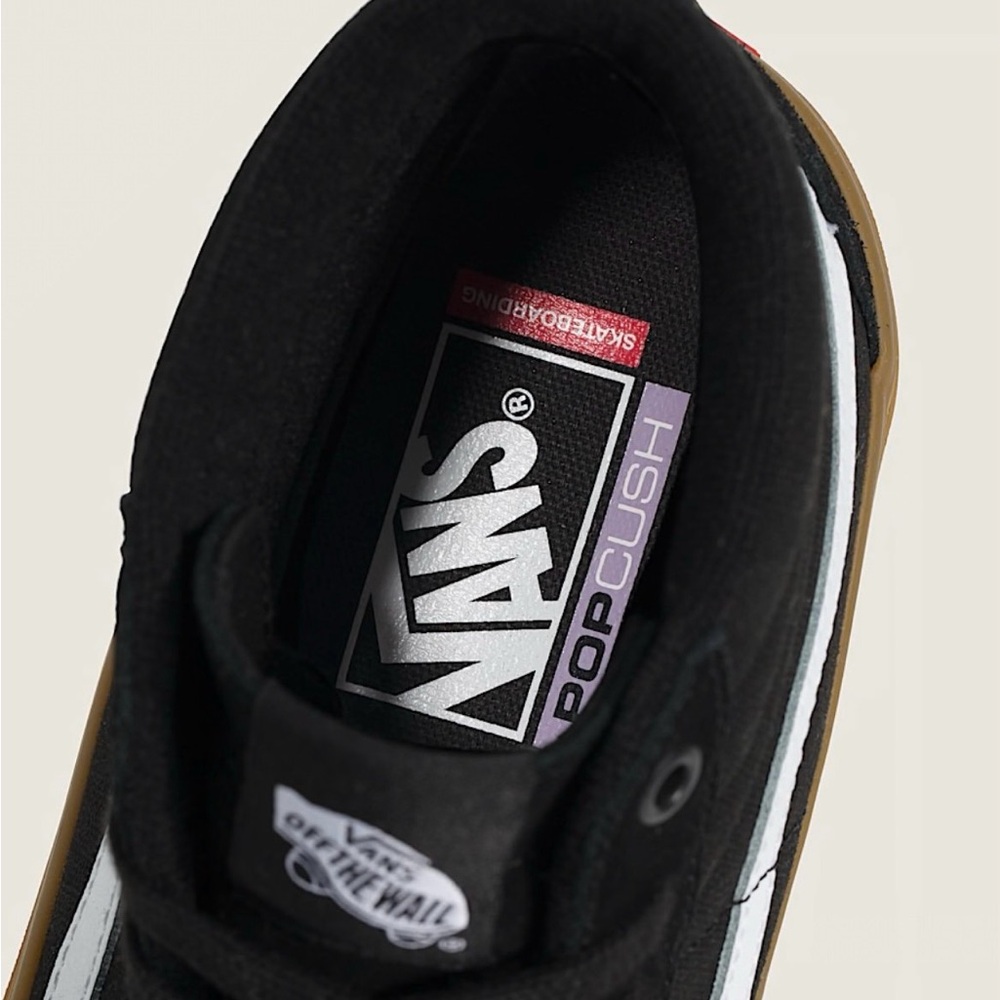 Vans Black White High-Top Skate Sneakers with Gum Sole - Picture 5 of 15